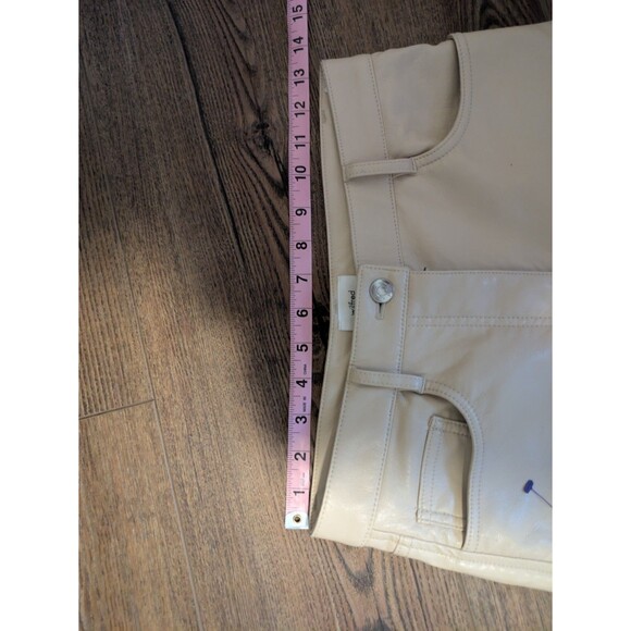 Aritzia Wilfred The Melina Vegan Leather High Rise Straight Pants Blue 4 - Picture 3 of 7